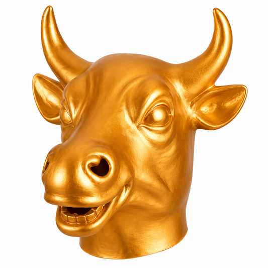 Golden Crypto Bull Premium Mask