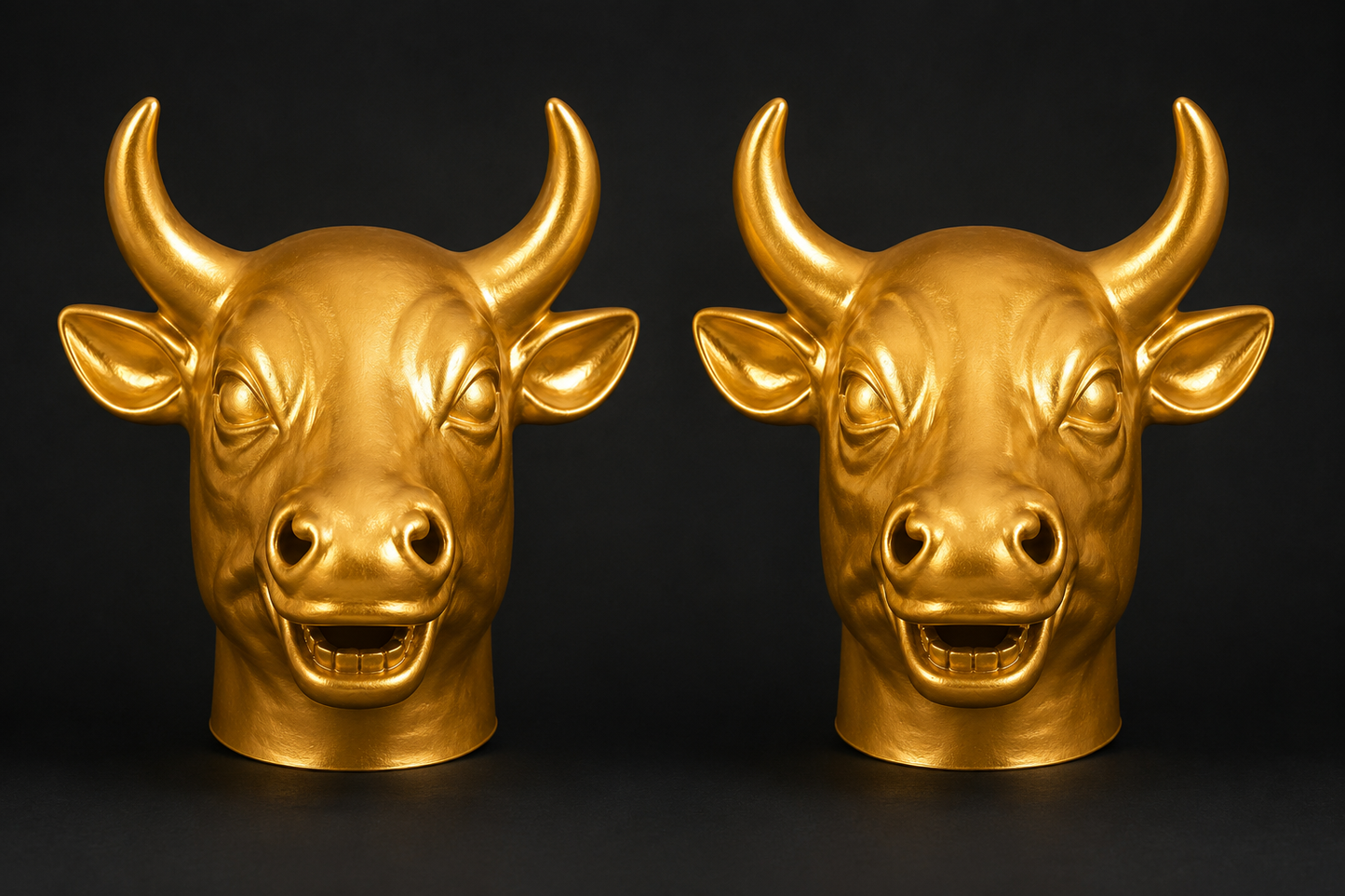 Golden Crypto Bull Premium Mask