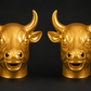 Golden Crypto Bull Premium Mask